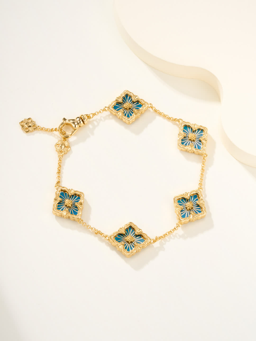 Van Cleef & Arpels Alhambra Gold and Enamel Bracelet